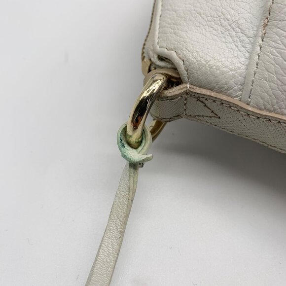 Brahmin White and Macaroon Lady Vineyard Croc Embossed Mini Duxbury Bag - Picture 10 of 12